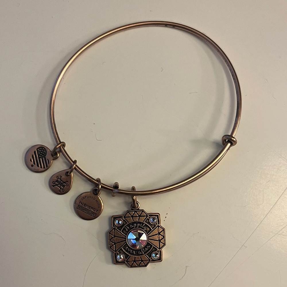 Alex and Ani rose Gold “happily ever after” Bangle Bracelet